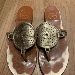 Jack Rogers gold sandals